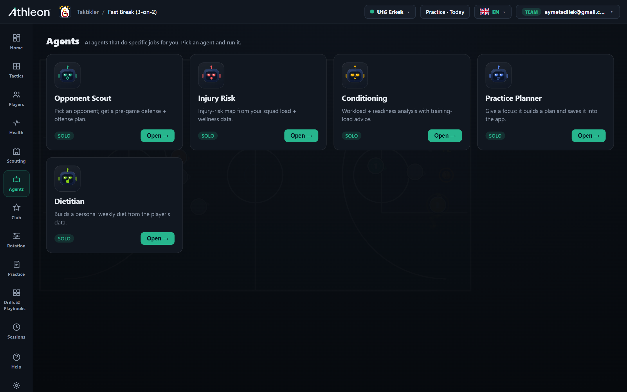 AI Performance Agents — coach, conditioning specialist and physiotherapist on one platform